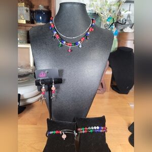 Paparazzi Vibrant Beaded Dragonfly Necklace Set
